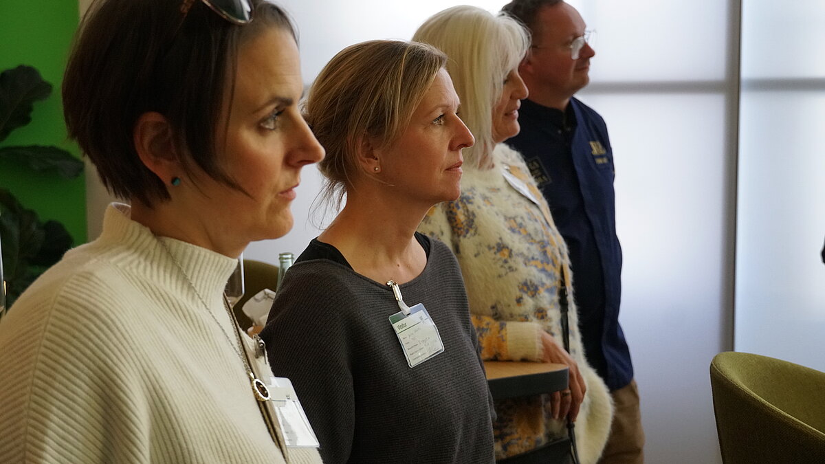 Referenten des Workshops: Sarah Schocke, Julia Uehren, Anja Tannas (alle: FEC), Tobias Bätz (JRE) | © agentur-fuer-gastrosophie
