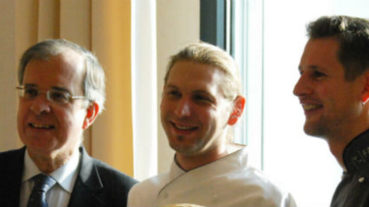 Maurice Gourdault-Montagne, Botschafter Frankreichs in Berlin, mit Thierry Gérente und Michel Kempf (Von links nacht rechts).