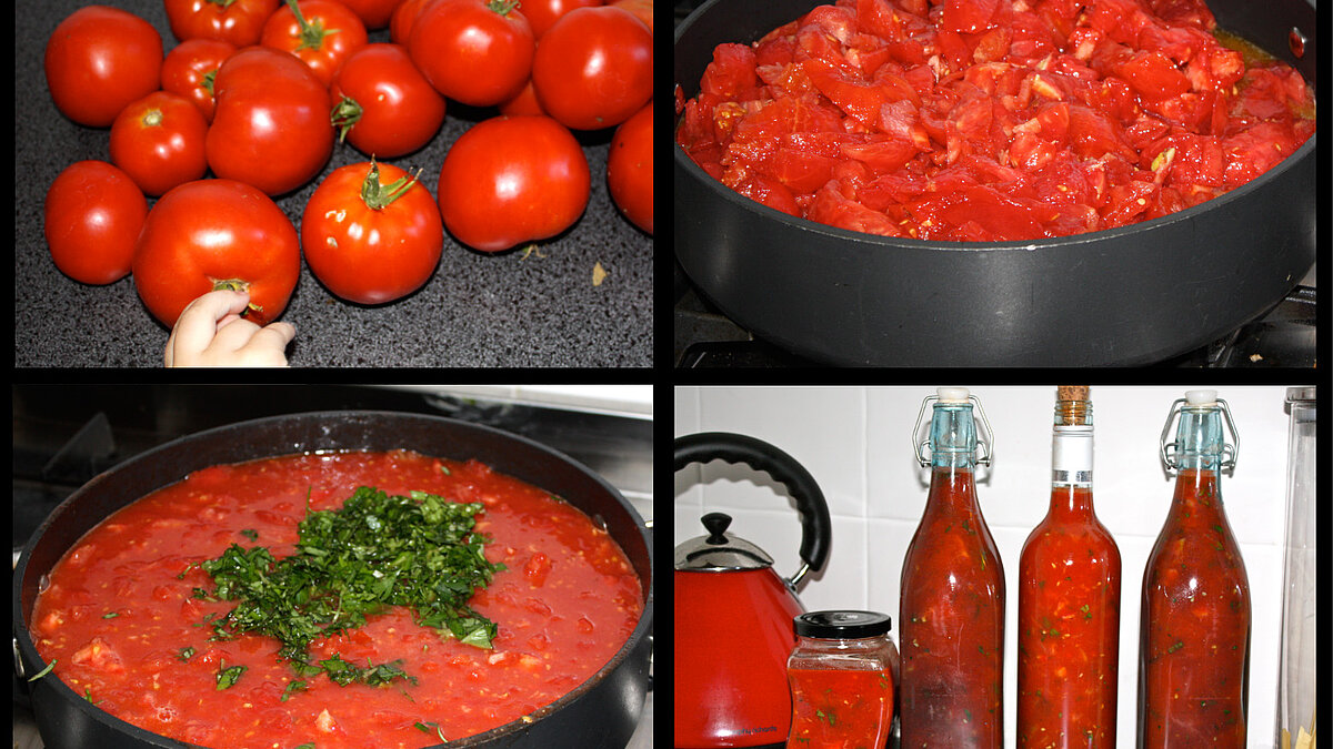 Variante der Sauce in Rot