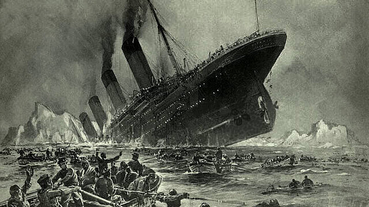 So malte Willy Stöwer den Untergang der „Titanic” für die Gartenlaube
